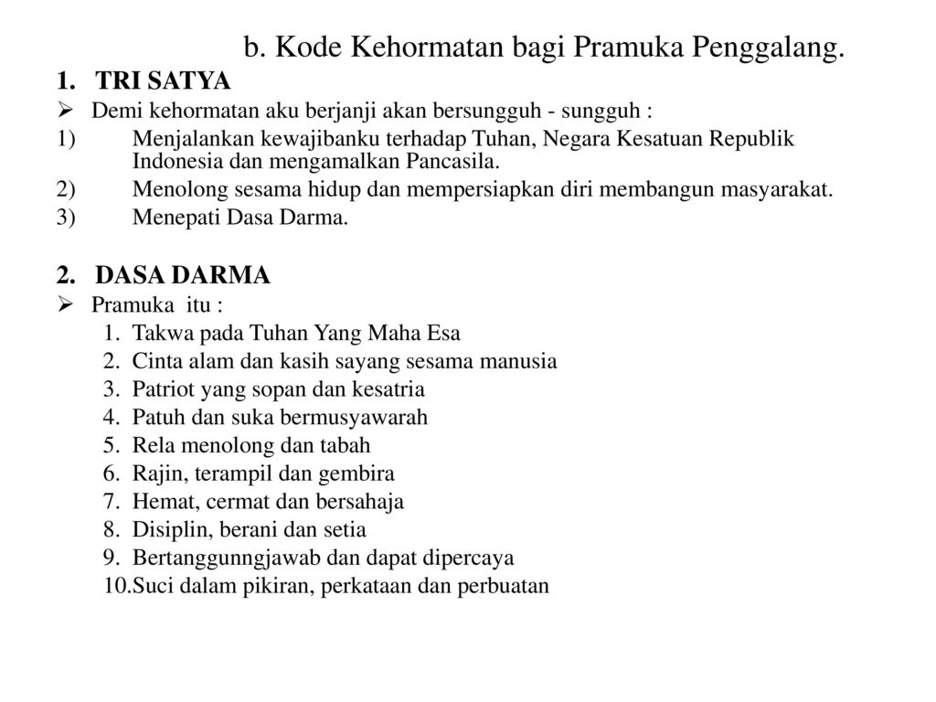 Kode Kehormatan Pramuka Penggalang Berbagi Informasi